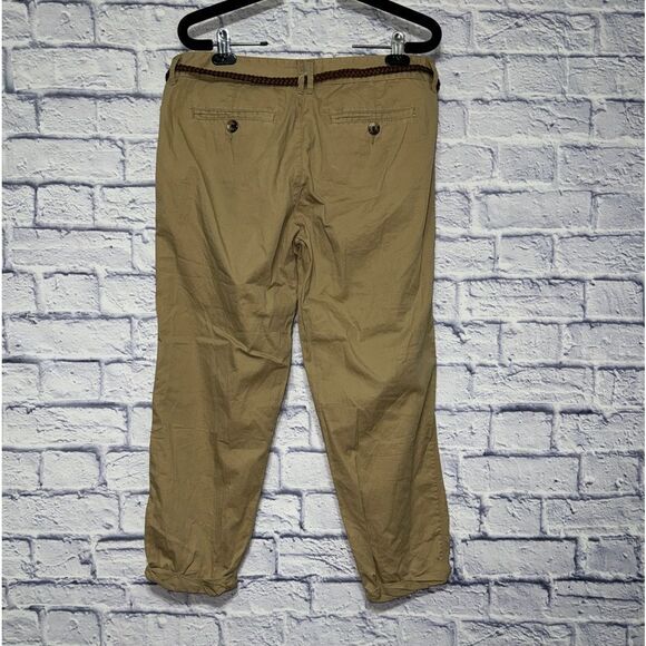 Nwt Calvin Klein khaki chino Capri cropped pants belted - Picture 2 of 11